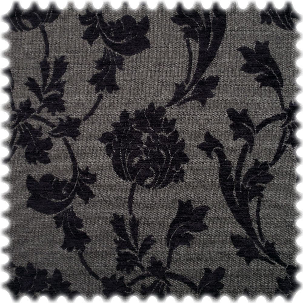 Recycelter Jacquard Möbelstoff Teneriffa Schwarz