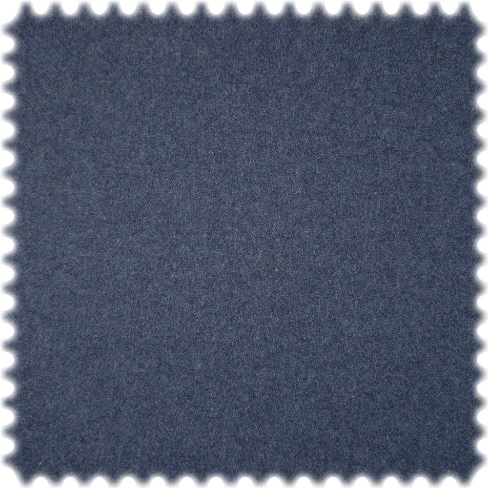 Recycelter Wollstoff Merino Look Blau