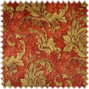 Samt Velours Möbelstoff Doha Terracotta mit Fleckschutz