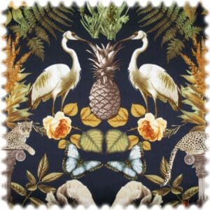 Samt Velours Möbelstoff Fantasy Garden mit Fleckschutz