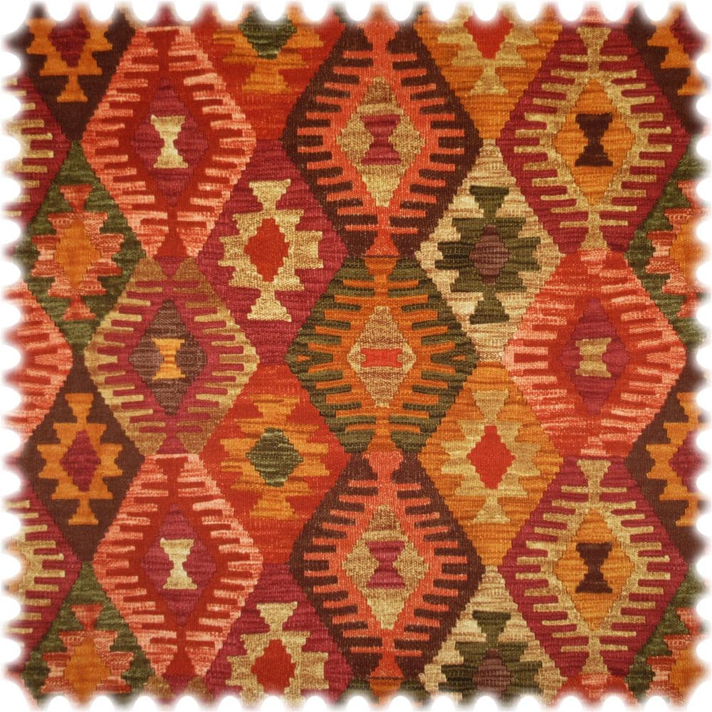 Samt Velours Möbelstoff Kilim mit Fleckschutz