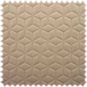 Samt Velours Stepp Möbelstoff New York Beige mit Fleckschutz