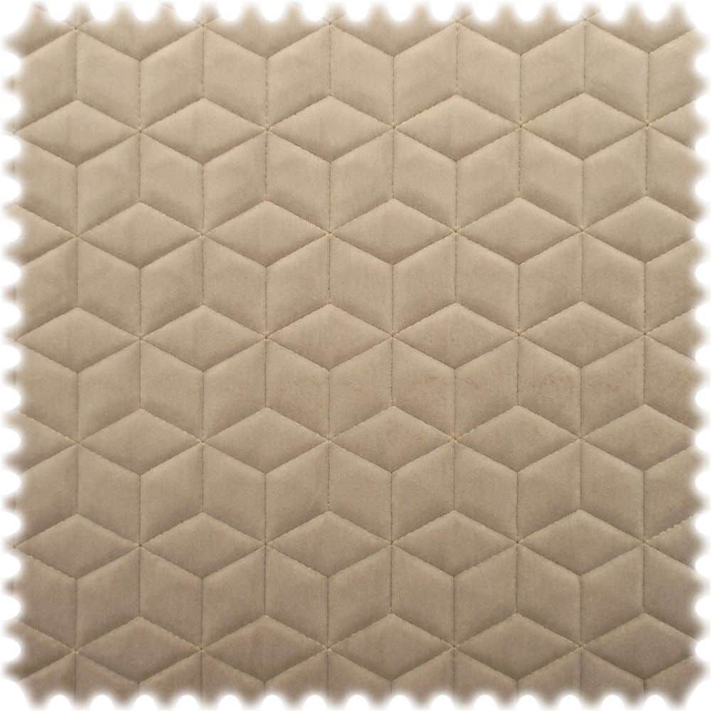 Samt Velours Stepp Möbelstoff New York Beige mit Fleckschutz