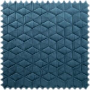 Samt Velours Stepp Möbelstoff New York Blau mit Fleckschutz