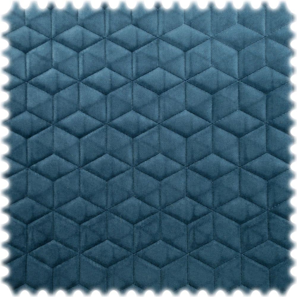 Samt Velours Stepp Möbelstoff New York Blau mit Fleckschutz