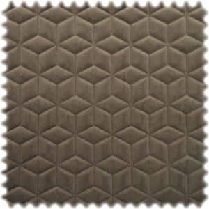 Samt Velours Stepp Möbelstoff New York Taupe mit Fleckschutz