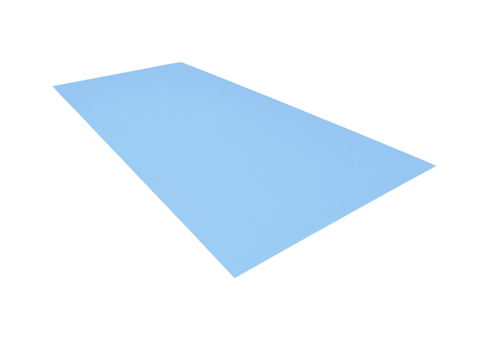 Schaumstoff Platte Blau 200cm x 100cm x 0