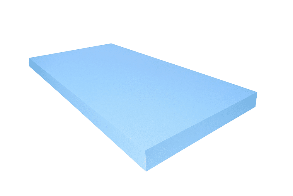 Schaumstoff Platte Blau 200cm x 100cm x 10cm RG 35/50 fest