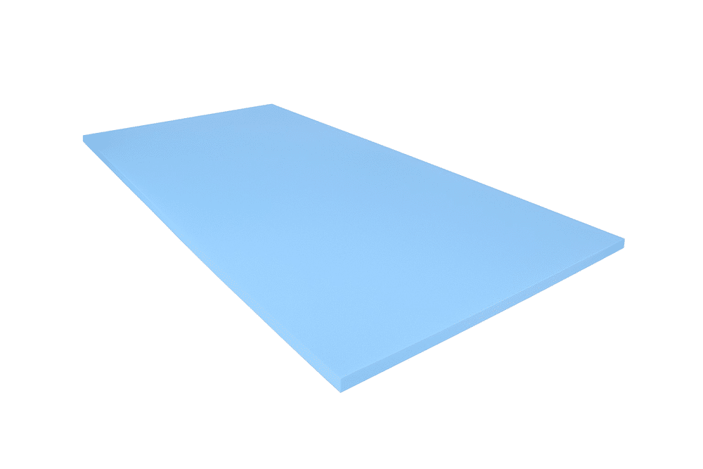 Schaumstoff Platte Blau 200cm x 100cm x 3cm RG 35/50 fest