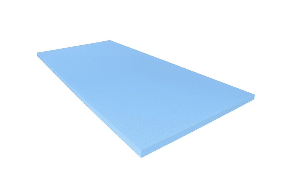 Schaumstoff Platte Blau 200cm x 100cm x 4cm RG 35/50 fest