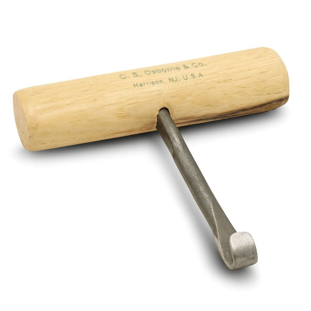 Spannhilfe Haken für Wellenfeder Holzgriff 110mm Osborne No.297