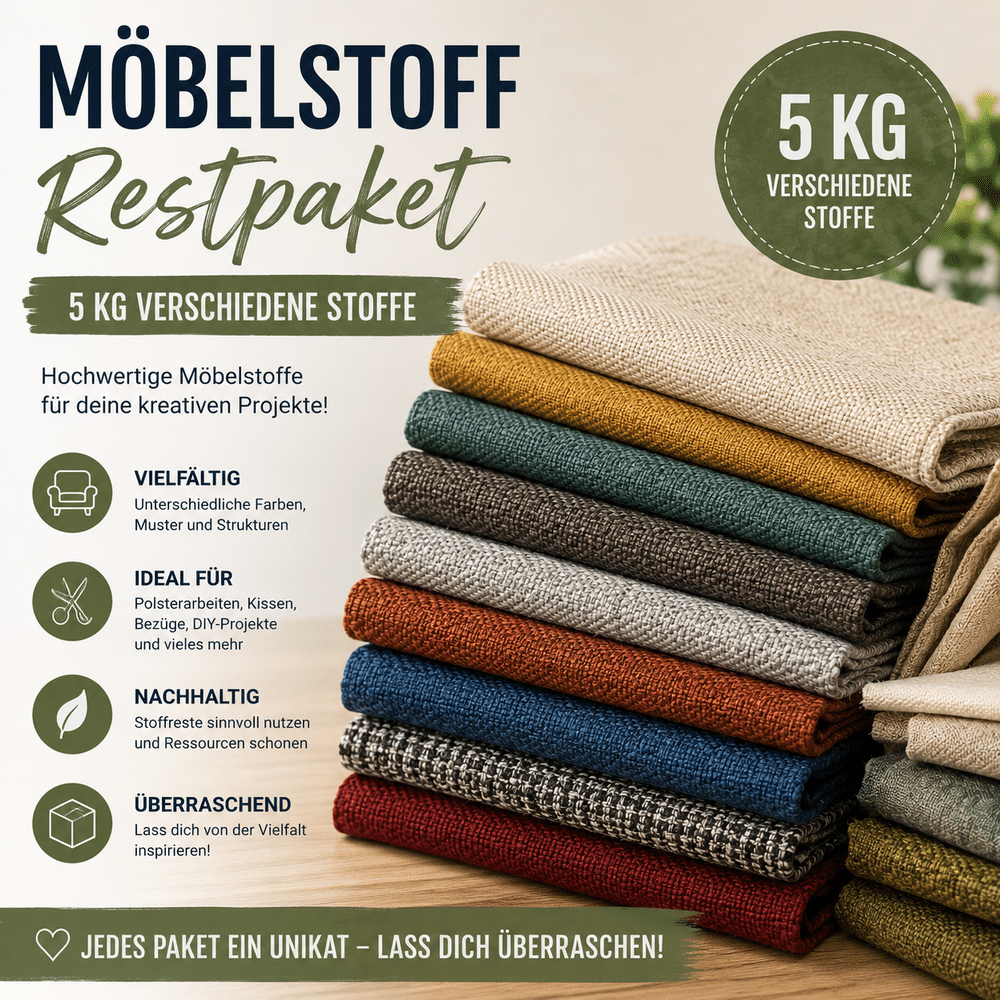 TOP PREIS AKTION ANGEBOT Möbelstoff Restpaket 5 Kg