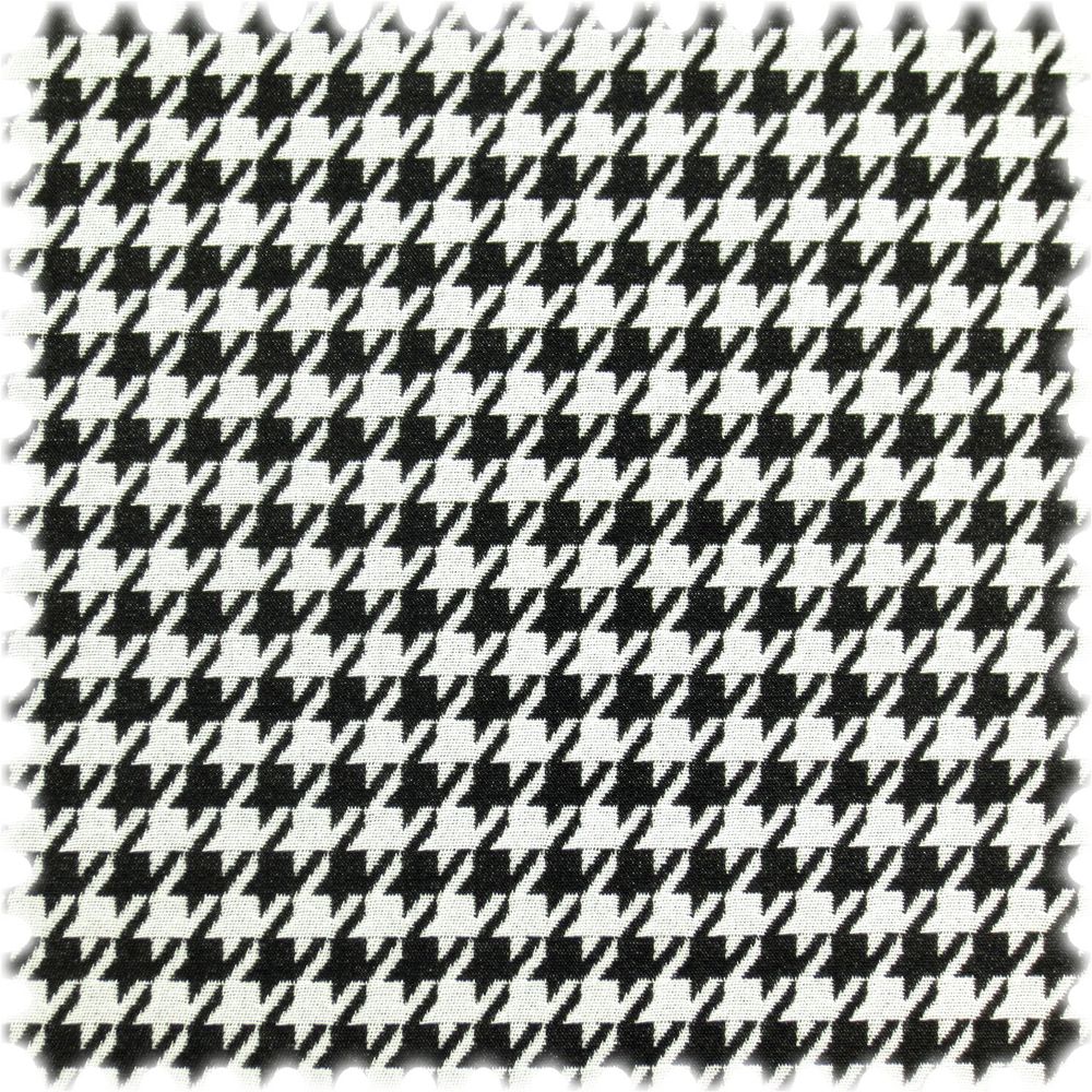 Trevira CS Möbelstoff Teramo Hahnentritt Schwarz / Weiss