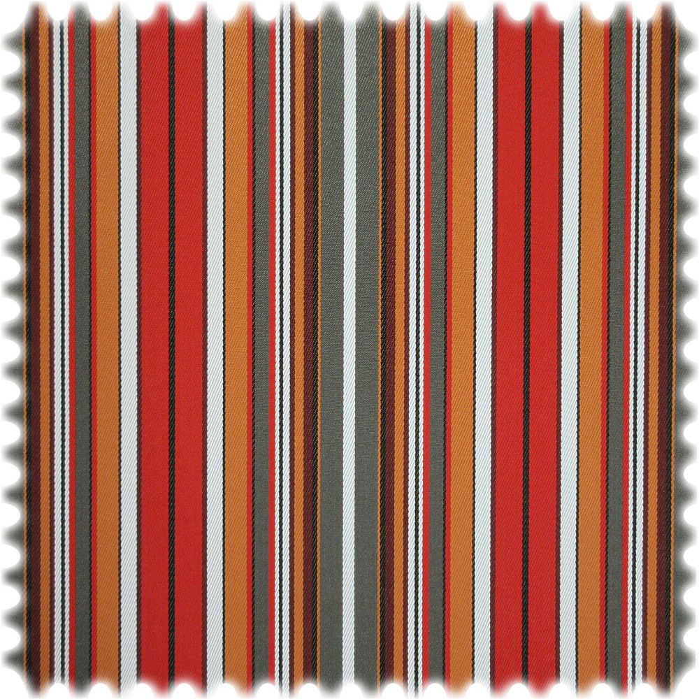 UV Beständiger Outdoor & Boot Möbelstoff Solar Stripe Rot / Orange mit Sanitized®Ausrüstung