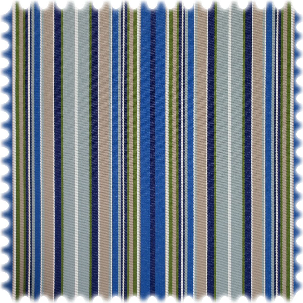 UV Beständiger Outdoor & Boot Möbelstoff Solar Stripe Signalblau mit Sanitized®Ausrüstung