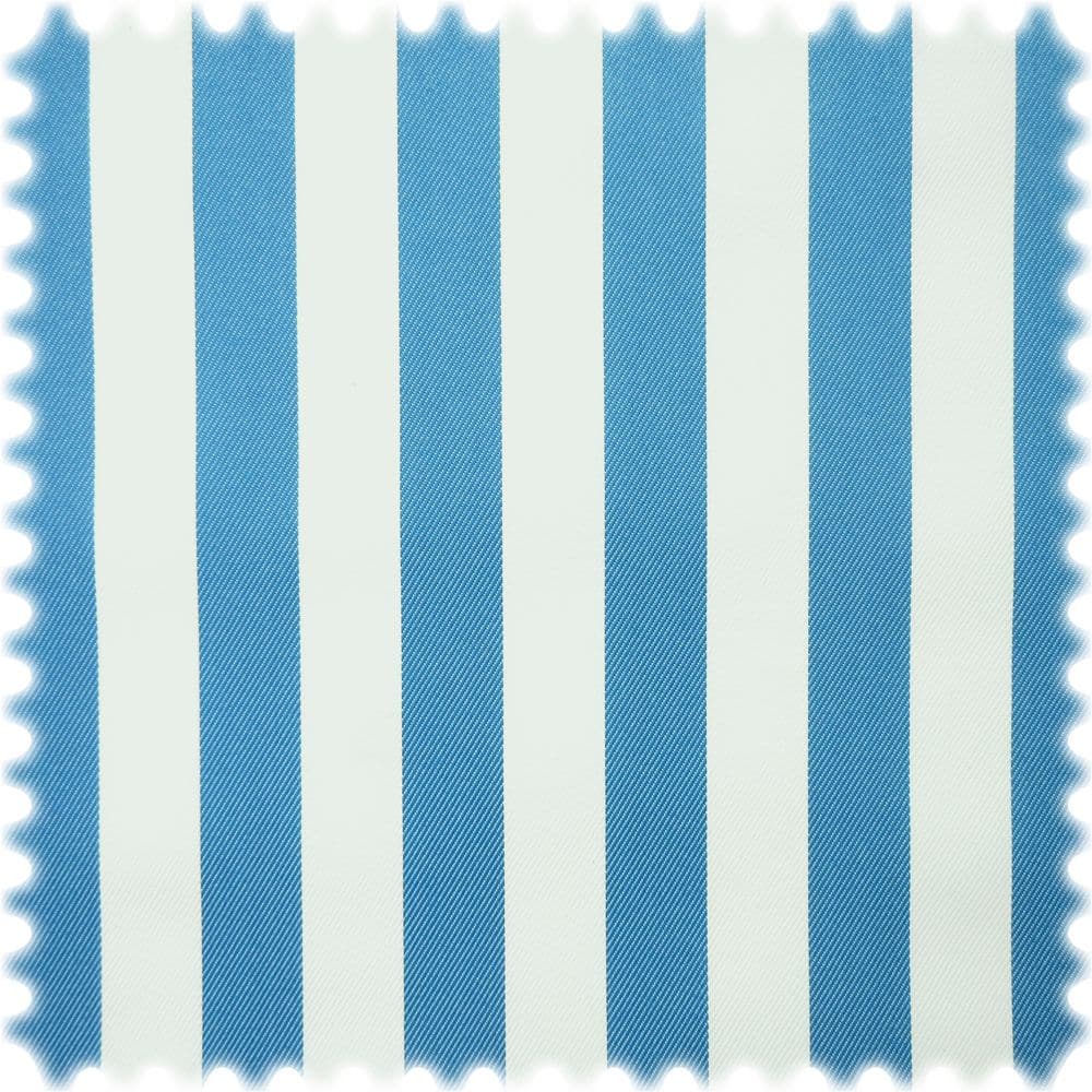 UV Beständiger Outdoor Möbelstoff Sunset Stripes Blau / Weiß
