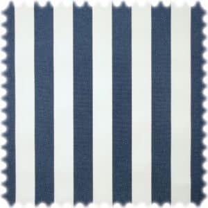 UV Beständiger Outdoor Möbelstoff Sunset Stripes Navy / Weiß