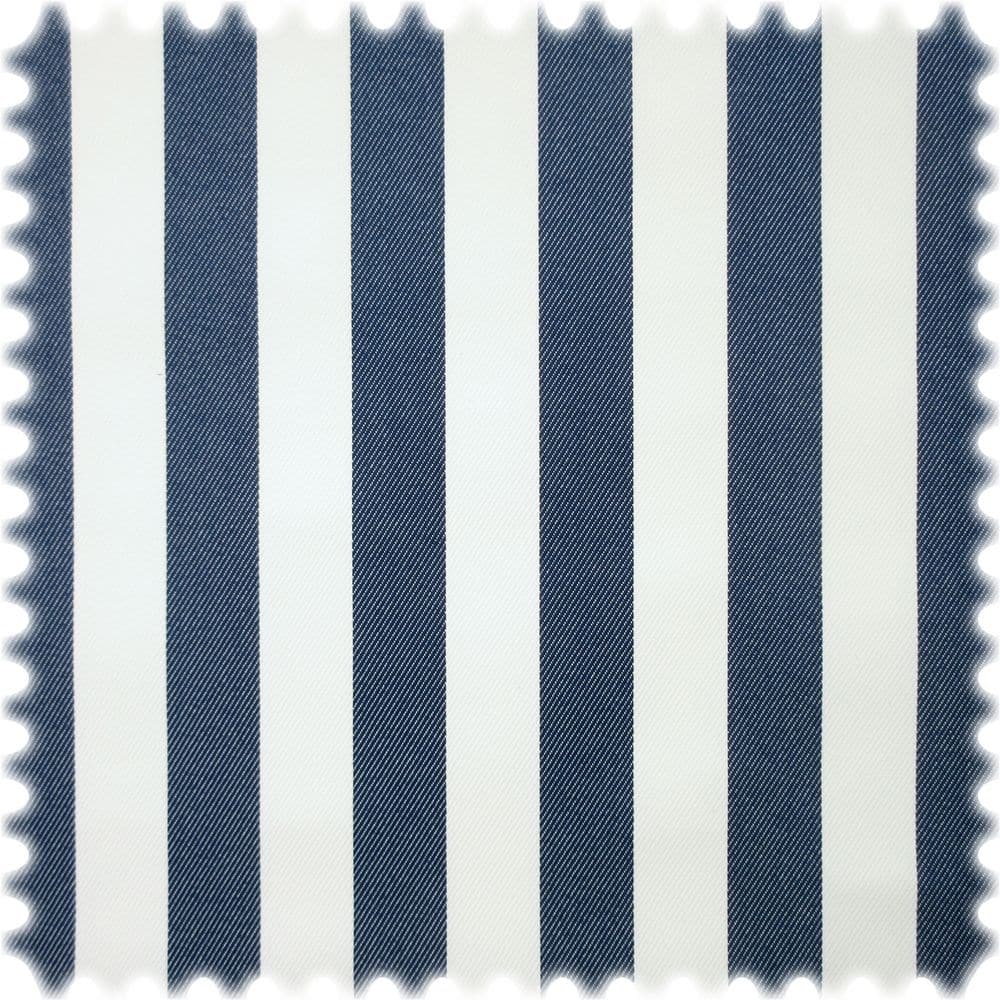 UV Beständiger Outdoor Möbelstoff Sunset Stripes Navy / Weiß
