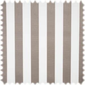 UV Beständiger Outdoor Möbelstoff Sunset Stripes Taupe / Weiß