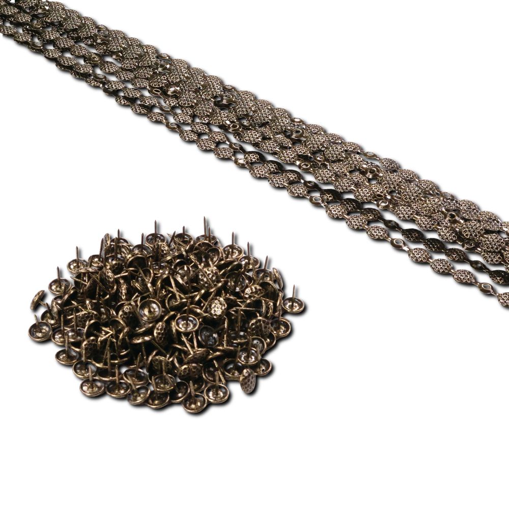 Ziernagelstangen 11 mm – Hammerschlag – 10 Meter Set inkl. 200 Ziernägel