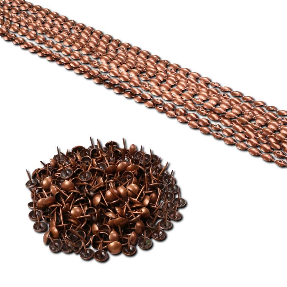 Ziernagelstangen 11 mm – Kupfer – 10 Meter Set inkl. 250 Ziernägel