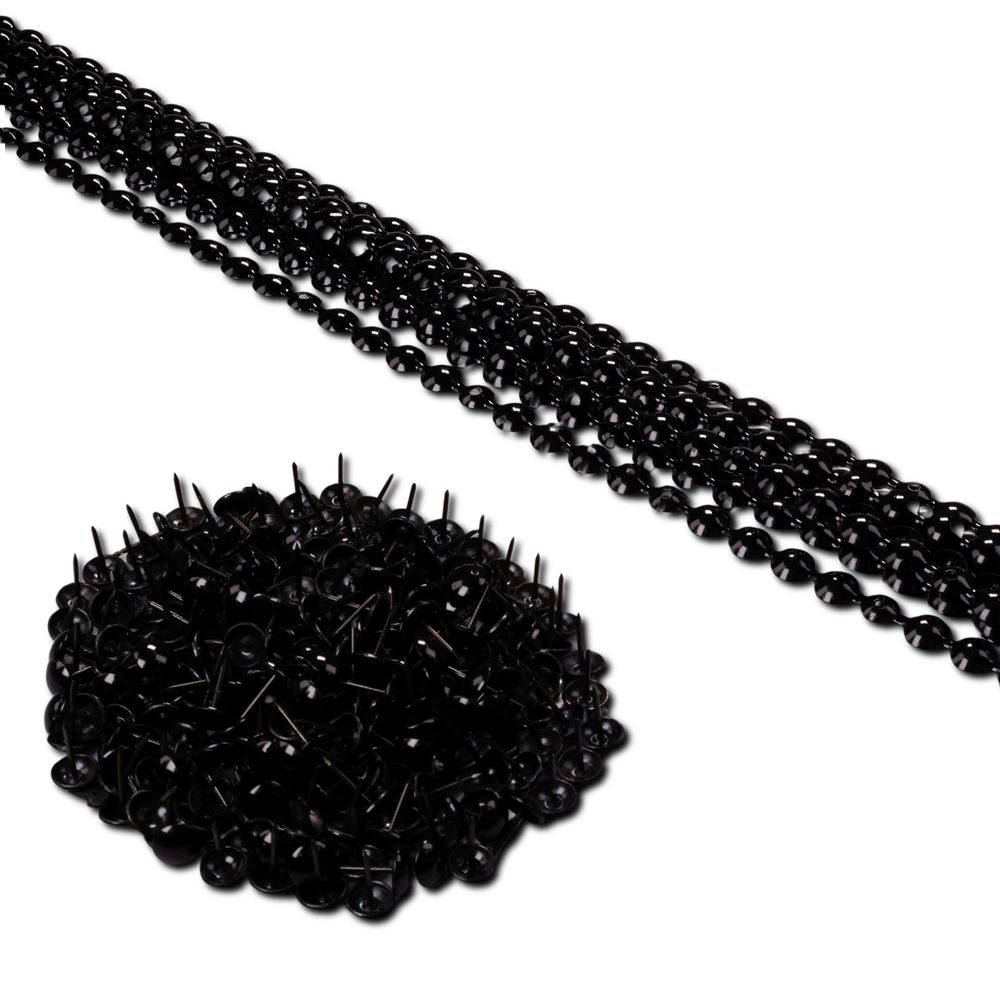 Ziernagelstangen 11 mm – Schwarz – 10 Meter Set inkl. 250 Ziernägel